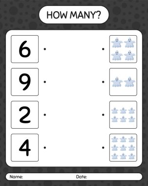 Hayaletlerle kaç tane sayma oyunu var? Anaokulu öğrencilerinin çalışma listesi, çocukların faaliyet listesi.