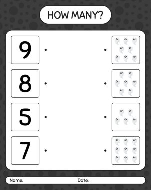 Hayaletlerle kaç tane sayma oyunu var? Anaokulu öğrencilerinin çalışma listesi, çocukların faaliyet listesi.