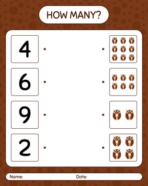 Baykuşla kaç tane sayma oyunu var? Anaokulu öğrencilerinin çalışma listesi, çocukların faaliyet listesi.