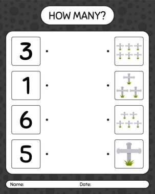 Mezar taşıyla kaç tane sayma oyunu. Anaokulu öğrencilerinin çalışma listesi, çocukların faaliyet listesi.