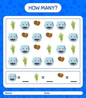 Cadılar Bayramı ikonu ile kaç tane sayma oyunu. Anaokulu öğrencilerinin çalışma listesi, çocukların faaliyet listesi.