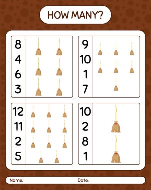 Süpürgeli kaç tane sayma oyunu var? Anaokulu öğrencilerinin çalışma listesi, çocukların faaliyet listesi.