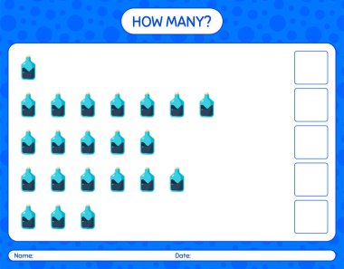 Kimya tüpüyle kaç tane sayma oyunu. Anaokulu öğrencilerinin çalışma listesi, çocukların faaliyet listesi.