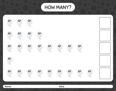 Hayaletlerle kaç tane sayma oyunu var? Anaokulu öğrencilerinin çalışma listesi, çocukların faaliyet listesi.