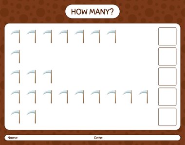 Tırpanla kaç tane sayma oyunu var? Anaokulu öğrencilerinin çalışma listesi, çocukların faaliyet listesi.