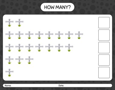 Mezar taşıyla kaç tane sayma oyunu. Anaokulu öğrencilerinin çalışma listesi, çocukların faaliyet listesi.