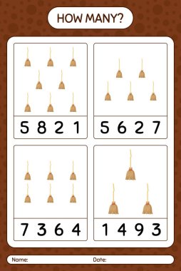 Süpürgeli kaç tane sayma oyunu var? Anaokulu öğrencilerinin çalışma listesi, çocukların faaliyet listesi.