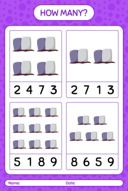 Mezar taşıyla kaç tane sayma oyunu. Anaokulu öğrencilerinin çalışma listesi, çocukların faaliyet listesi.