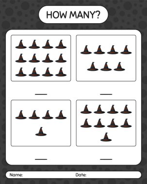 Cadı şapkasıyla kaç tane sayma oyunu. Anaokulu öğrencilerinin çalışma listesi, çocukların faaliyet listesi.