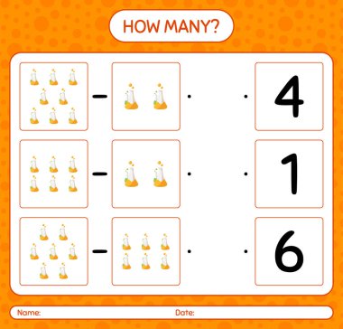 Kimya tüpüyle kaç tane sayma oyunu. Anaokulu öğrencilerinin çalışma listesi, çocukların faaliyet listesi.