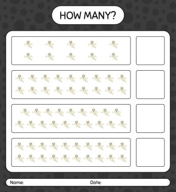 Hayaletlerle kaç tane sayma oyunu var? Anaokulu öğrencilerinin çalışma listesi, çocukların faaliyet listesi.