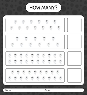 Hayaletlerle kaç tane sayma oyunu var? Anaokulu öğrencilerinin çalışma listesi, çocukların faaliyet listesi.