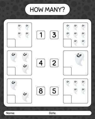 Hayaletlerle kaç tane sayma oyunu var? Anaokulu öğrencilerinin çalışma listesi, çocukların faaliyet listesi.