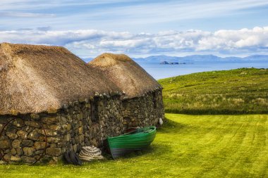 Old Scottish Croft Houses clipart