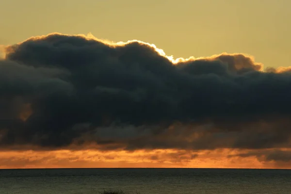 Salida Del Sol Sobre Mar Del Norte Desde Costa Yorkshire —  Fotos de Stock