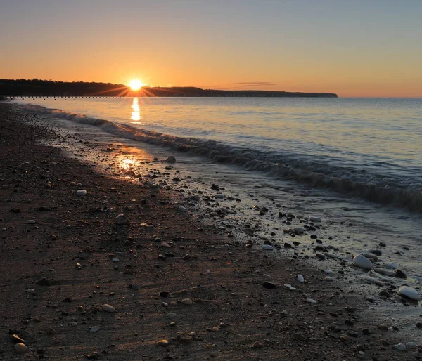 Flamborough Burnu Üzerinde Gün Doğumu Bridlington Daki Kuzey Plajından Izleniyor — Stok fotoğraf