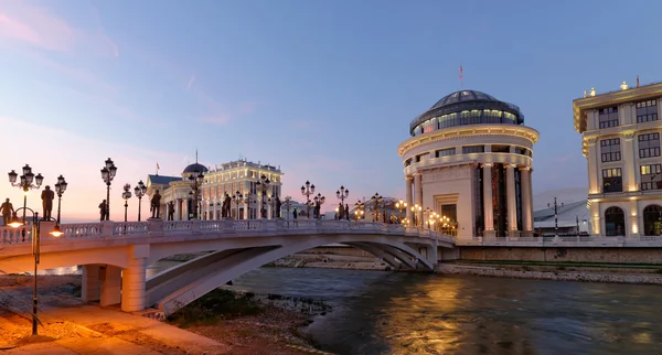 Şehir merkezindeki Skopje, Makedonya — Stok fotoğraf