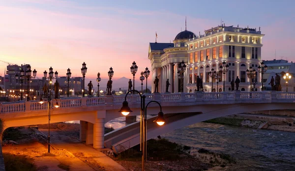 Şehir merkezindeki Skopje, Makedonya — Stok fotoğraf