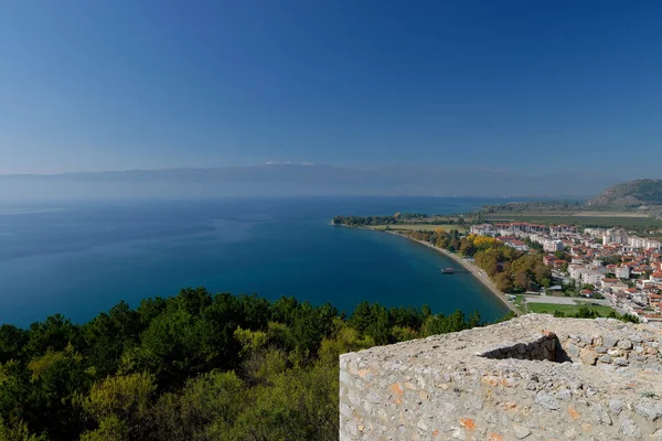 Sahil Ohri Gölü'nden kale, — Stok fotoğraf