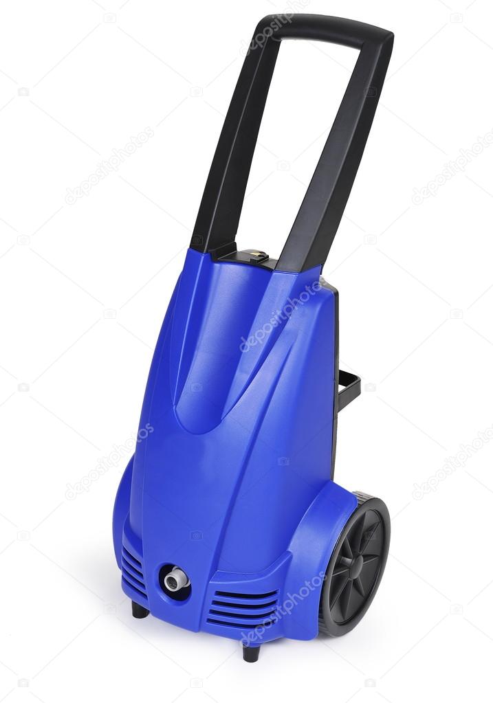 Blue pressure portable washer side view
