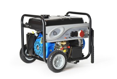 Gasoline powered, ten horsepower, emergency electric generator clipart