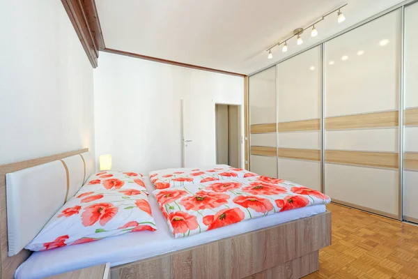 Elegante Dormitorio Blanco Casa — Foto de Stock