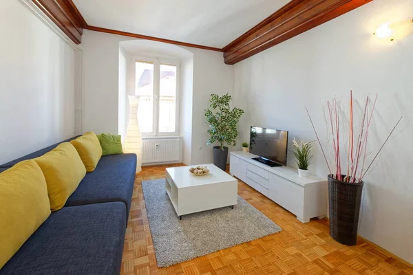 Modern Living Room Wooden Floor — Stock Photo, Image