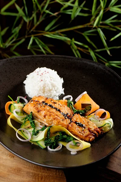 Salmon Teriyaki Japanese Food Style — Stock Photo, Image