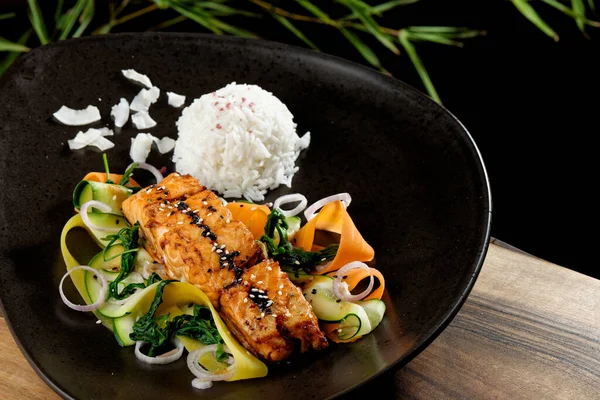 Salmon Teriyaki Japanese Food Style — Stock Photo, Image