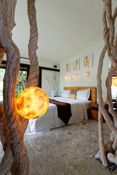 Intérieur Villa Chambre Tropicale Luxe — Photo