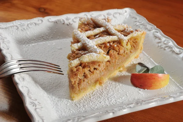 Ein Stück Apfelkuchen — Stockfoto