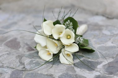 lilies  wedding bouquet clipart