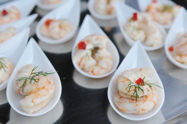 Catering, soğuk aperatifler bir sürü