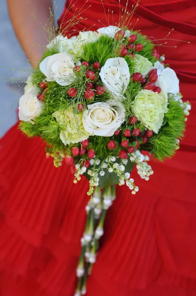 Mariée beau bouquet — Photo