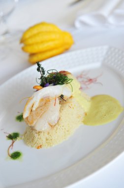 Kuskus meze olarak tarak deniz ürünleri