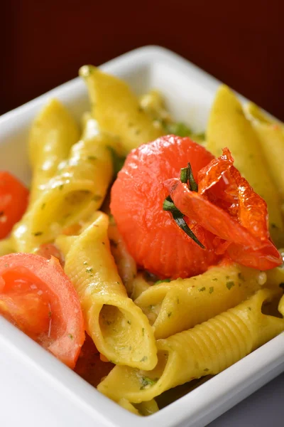 Pasta with cherry tomatoes — Stock Photo, Image