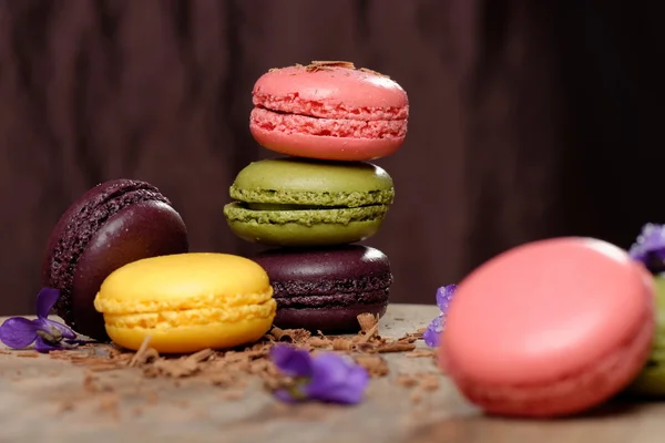 Colorful macaroons close up — Stock Photo, Image