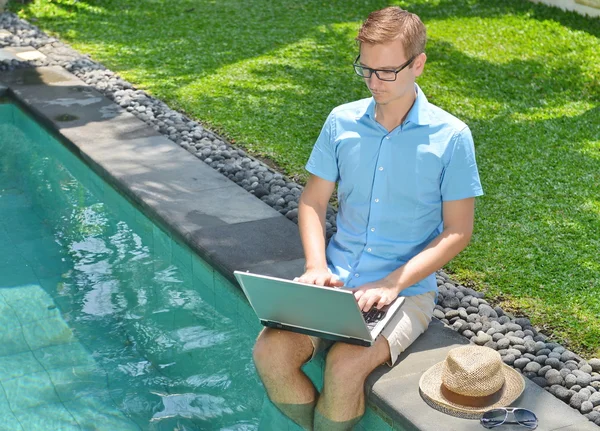 Young Businessman working with Computer — Stock Photo, Image