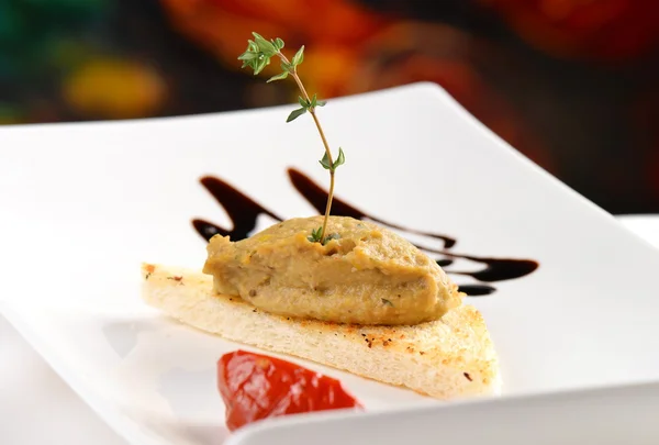 Förrätt Foie gras Pate — Stockfoto