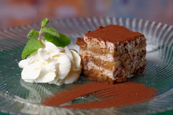 Tiramisu - Dessert classique avec mascarpone et café — Photo