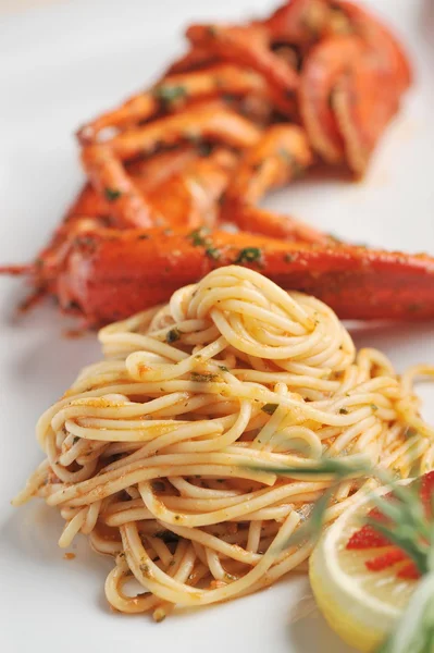 Pasta de mariscos linguine — Foto de Stock