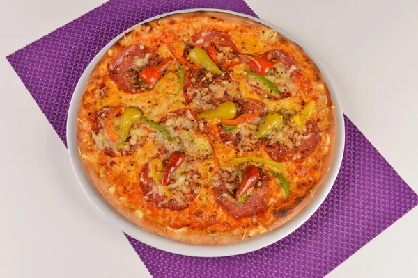 Pizza piccante calda — Foto Stock