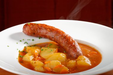 Wurst goulash soup clipart