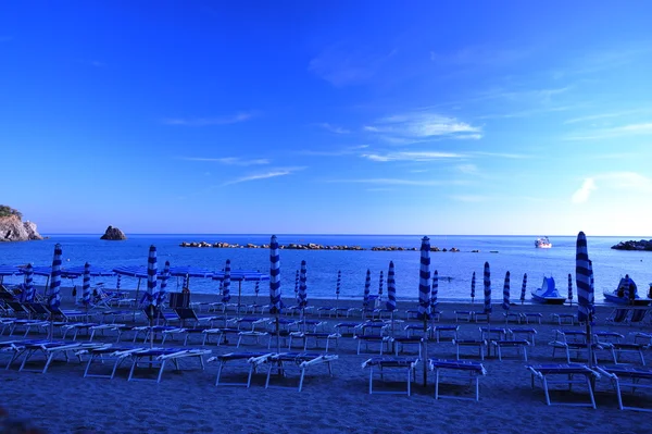 Italian beach at sunset — Stock Photo, Image