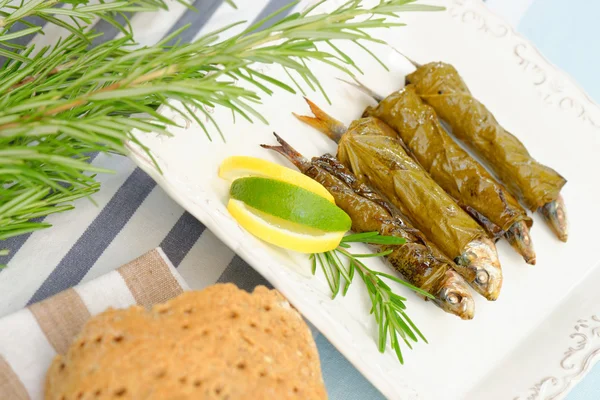 Gegrilde sardines vis — Stockfoto