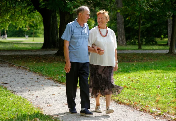 Senior lyckliga paret — Stockfoto