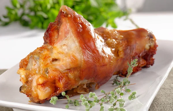Geroosterde varkensvlees schacht — Stockfoto