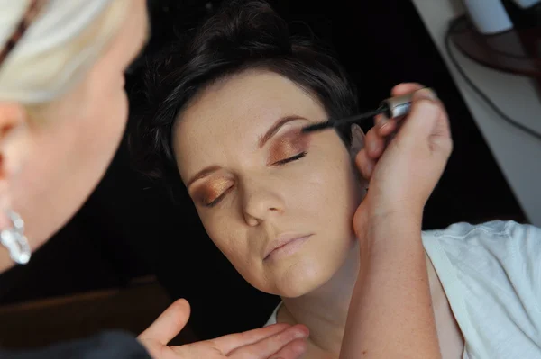 Make up artist applying makeup