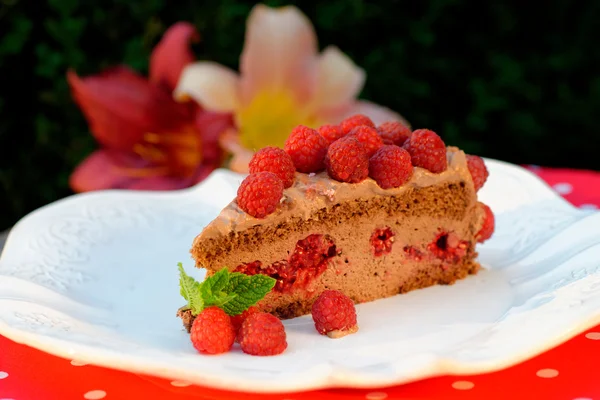 Çikolatalı mousse kek — Stok fotoğraf