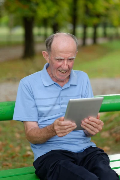 Friendly handsome old man — Stock Photo, Image